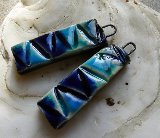 Ceramic Textured Stick Earring Charms - #4