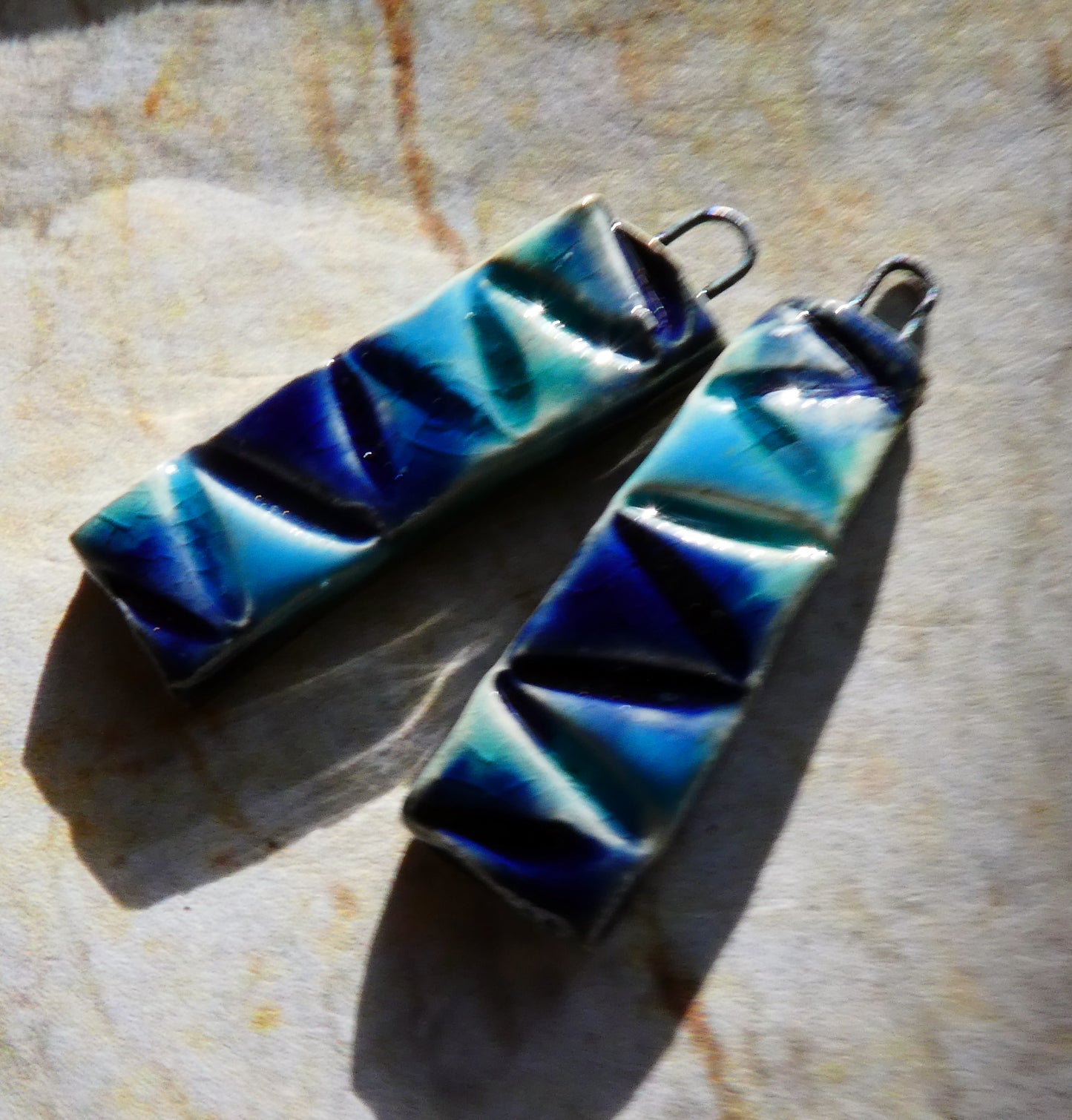 Ceramic Textured Stick Earring Charms - #4