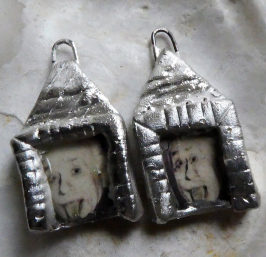 Ceramic Einstein's House Earring Charms