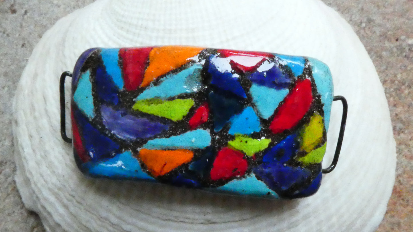 Ceramic Sgraffito Bracelet Focal #2