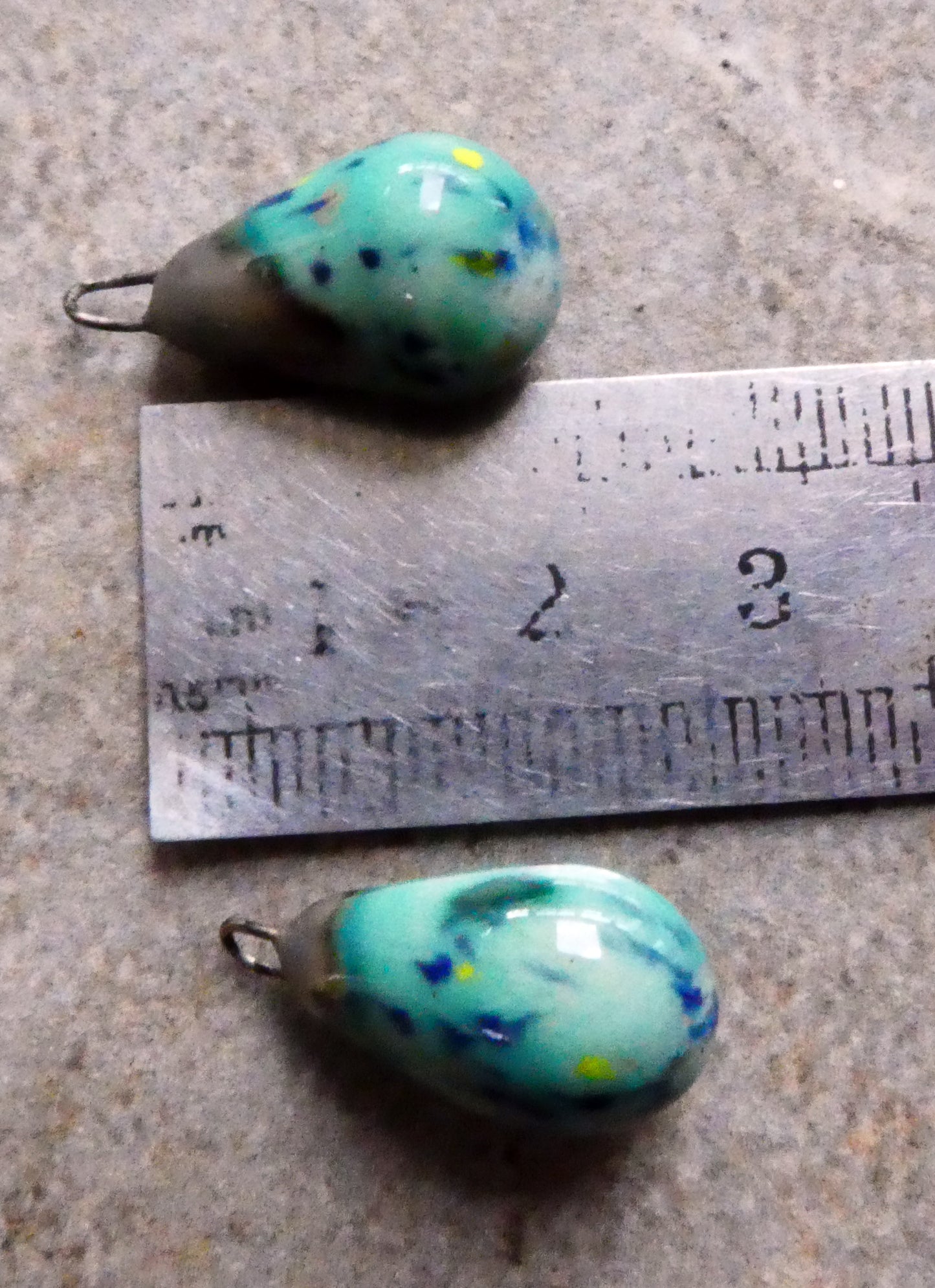 Ceramic Drops Earring Charms- Jaded