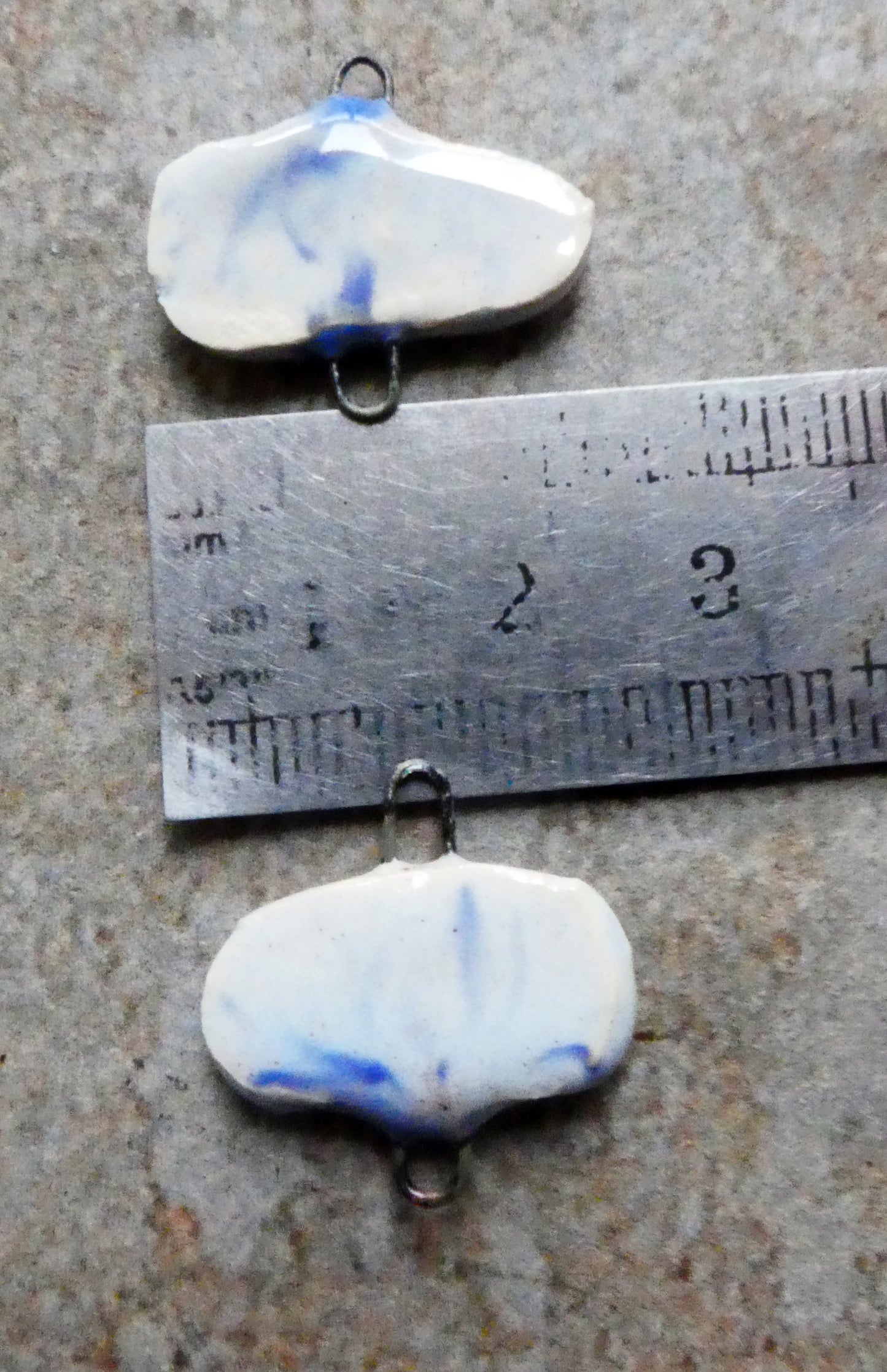 Ceramic Cloud Earring Connectors