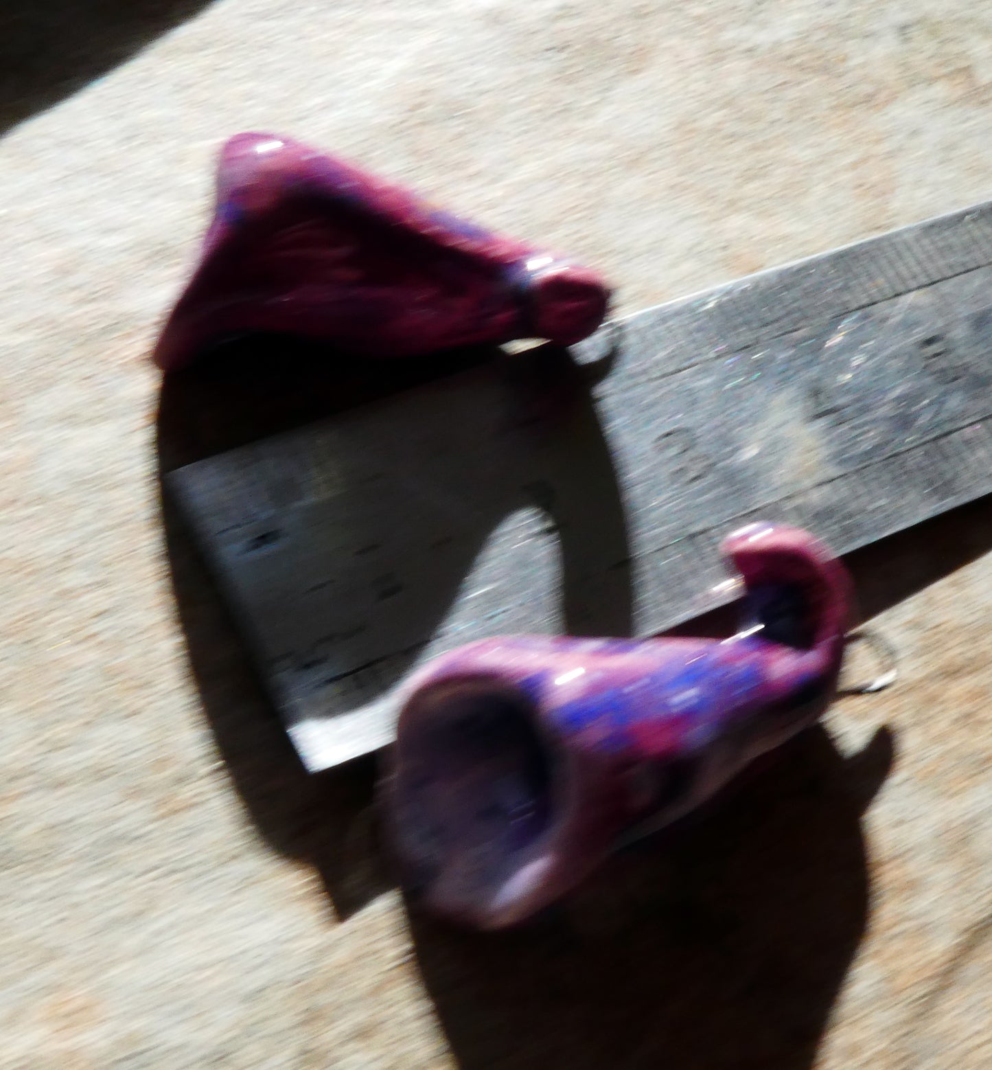 Ceramic Foxglove Flower Earring Charms - Plum Jelly