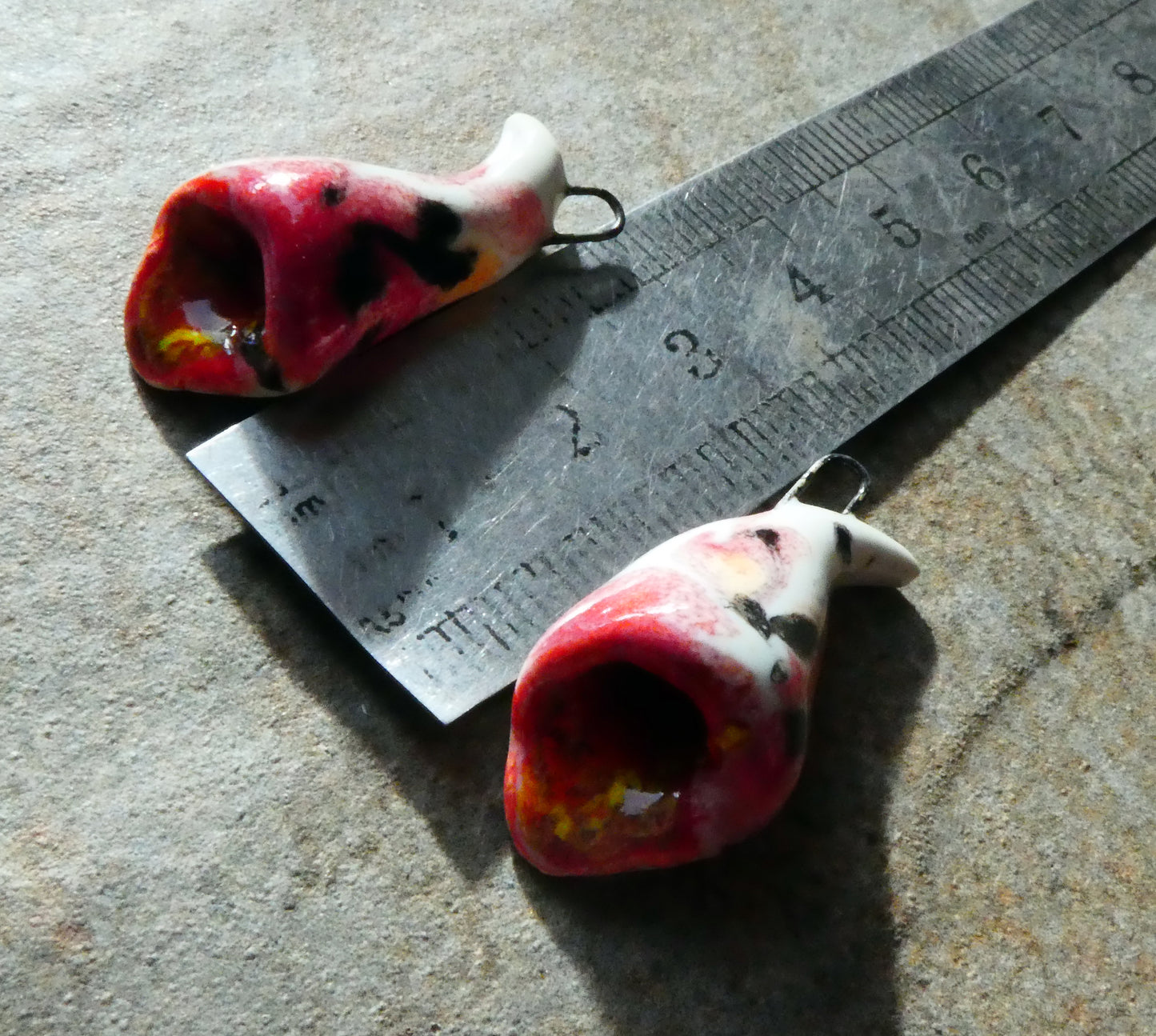 Ceramic Foxglove Flower Earring Charms - Poppy Fields