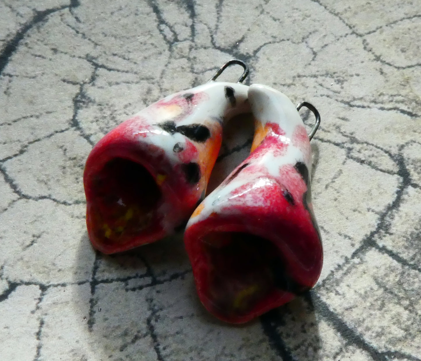 Ceramic Foxglove Flower Earring Charms - Poppy Fields