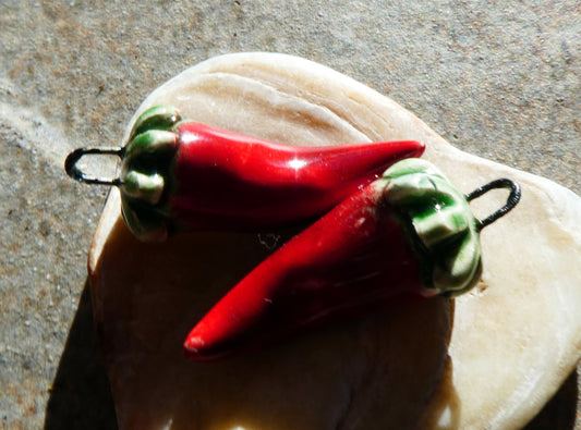 Ceramic Chilli Earring Charms