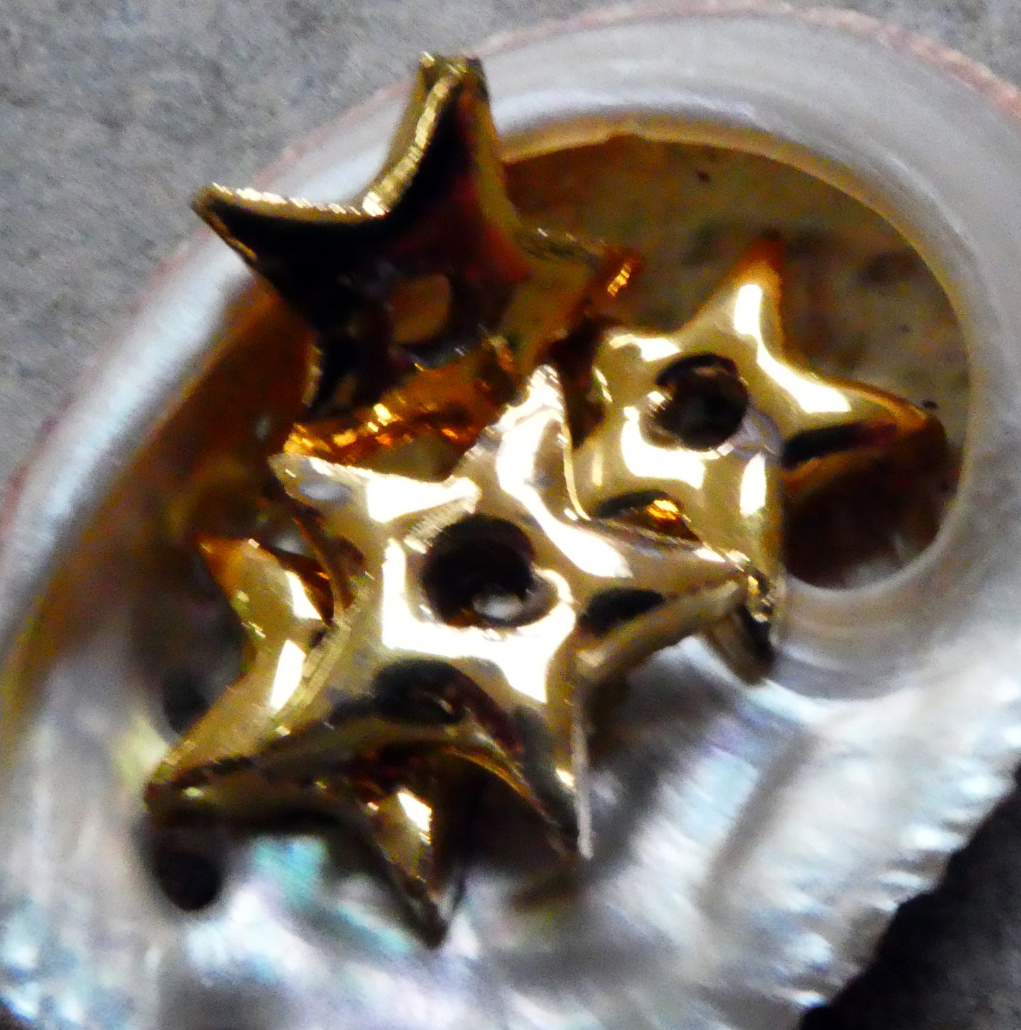 Ceramic Little Star Beads -Gold Lustre