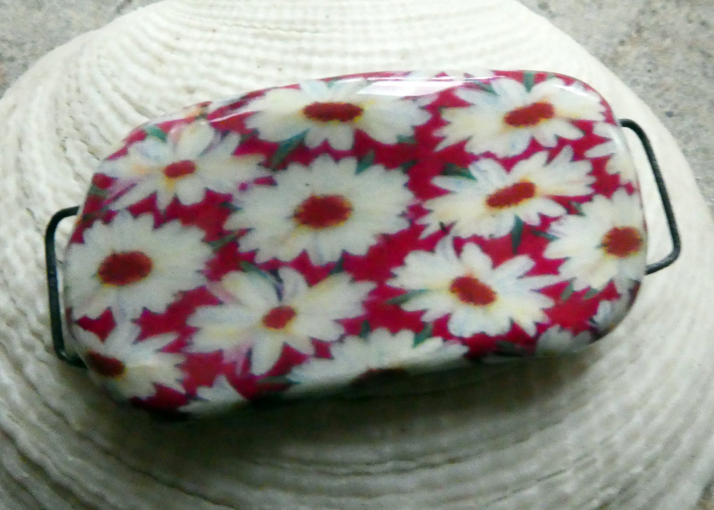 Ceramic Decal Daisy Bracelet Bar