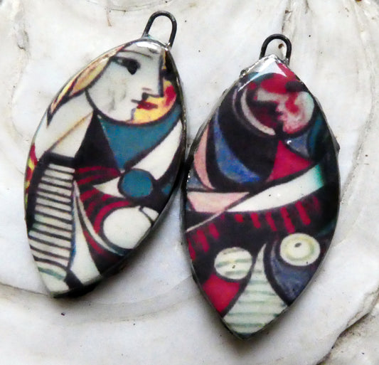 Ceramic Picasso Earring Charms #6