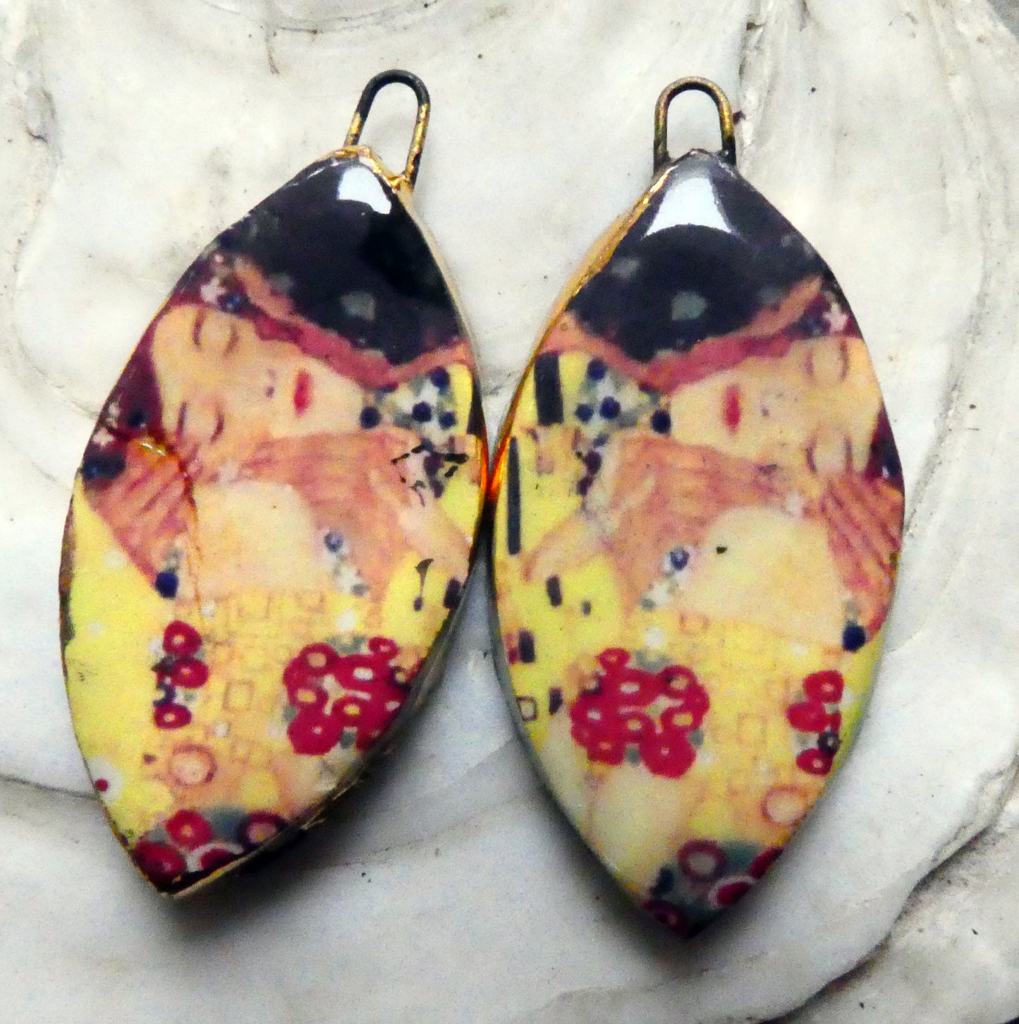Klimt Kiss Earring Charms