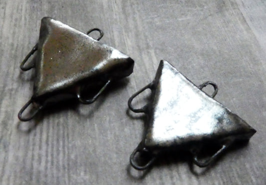 Ceramic Three Hoop Triangle Connectors - Gloria