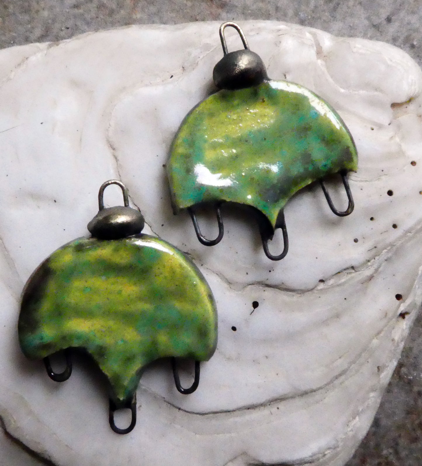 Ceramic Chandelier Earring Connectors - Supernova