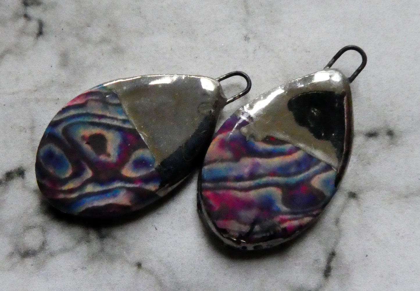 Ceramic Abalone Decal Flat Drops - #4