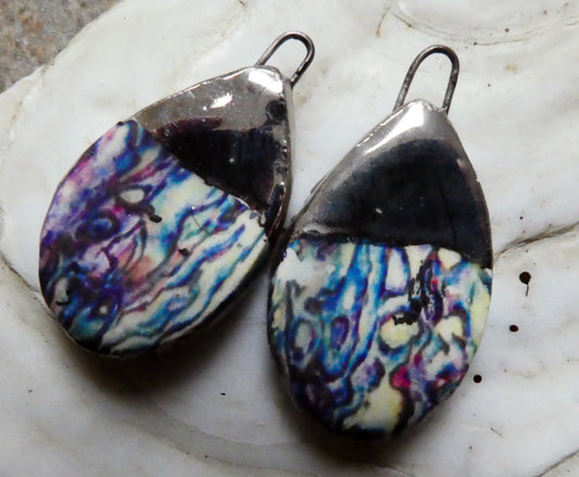 Ceramic Abalone Decal Flat Drops - #6