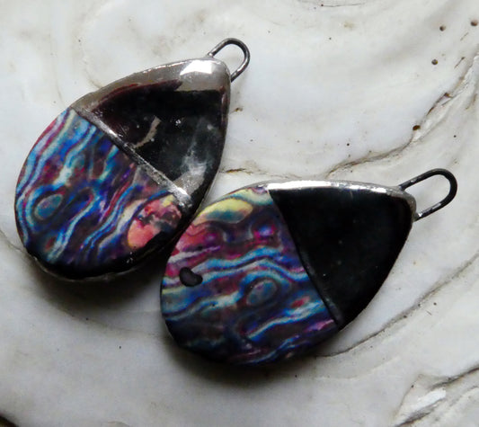 Ceramic Abalone Decal Flat Drops - #8