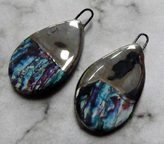 Ceramic Abalone Decal Flat Drops - #9