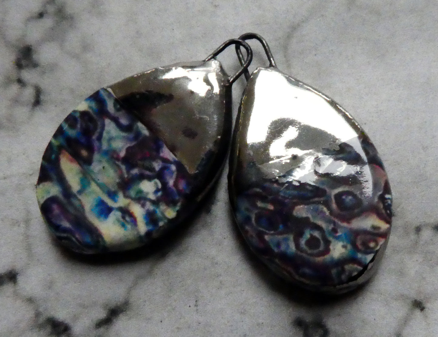 Ceramic Abalone Decal Flat Drops - #11