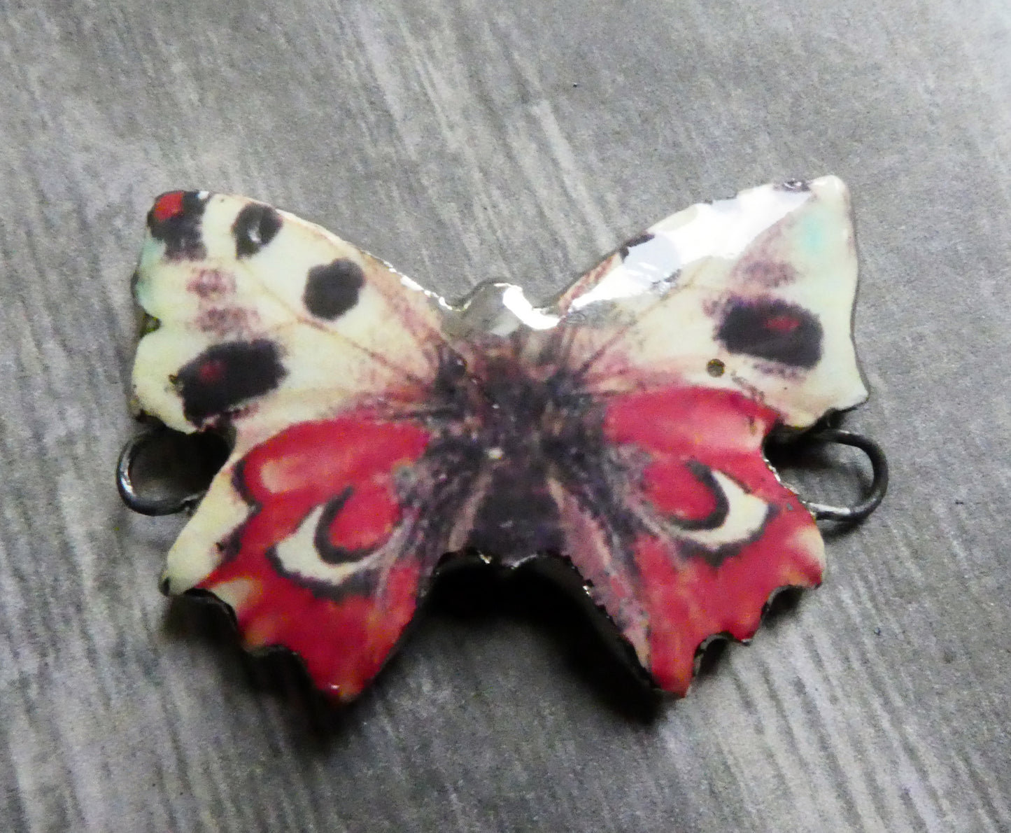 Ceramic Decal Butterfly Bracelet Bar - #4
