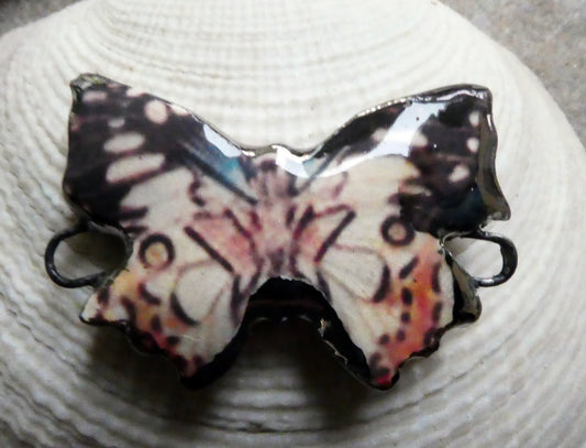 Ceramic Decal Butterfly Bracelet Bar - #7