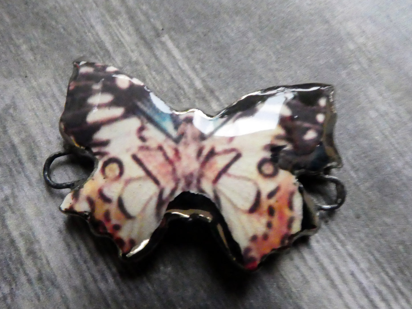 Ceramic Decal Butterfly Bracelet Bar - #3