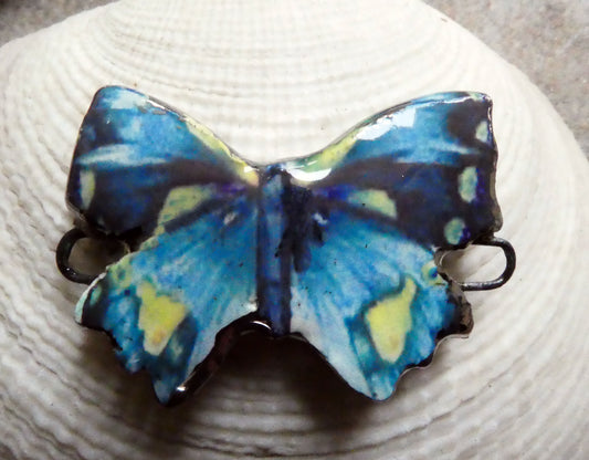 Ceramic Decal Butterfly Bracelet Bar - #11