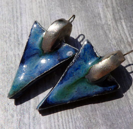 Ceramic Chunky Dagger Charms -Obsidian