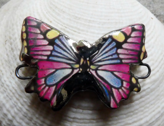 Ceramic Decal Butterfly Bracelet Bar - #5