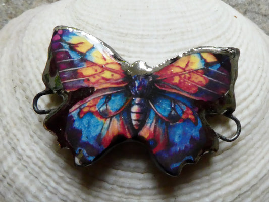 Ceramic Decal Butterfly Bracelet Bar - #6