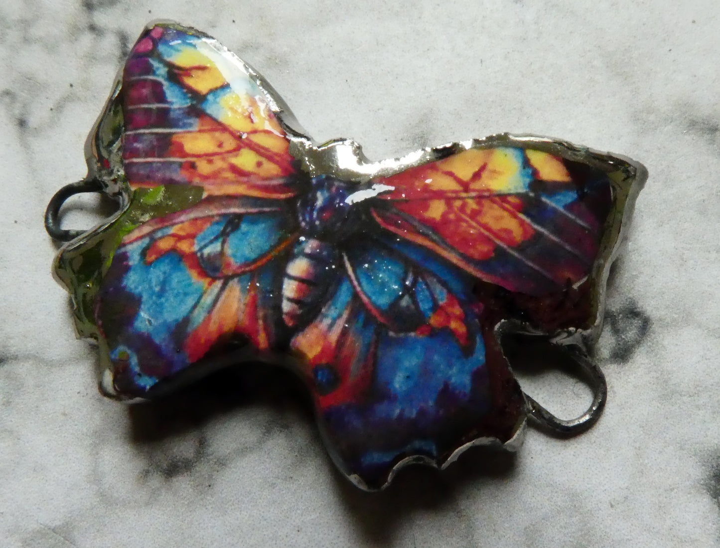 Ceramic Decal Butterfly Bracelet Bar - #6