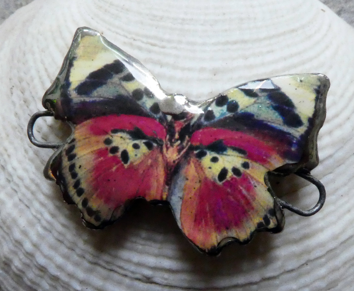 Ceramic Decal Butterfly Bracelet Bar - #9