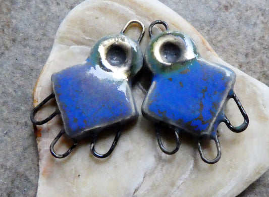 Ceramic Diamond Rivet Earring Connectors - Ohio