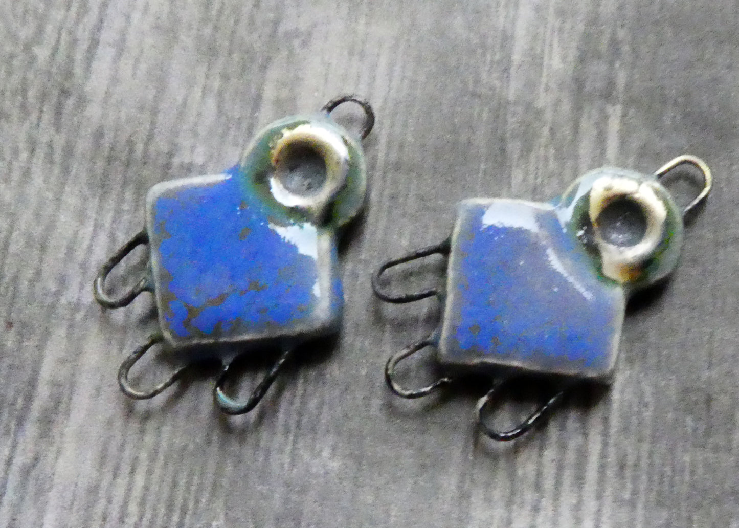 Ceramic Diamond Rivet Earring Connectors - Ohio