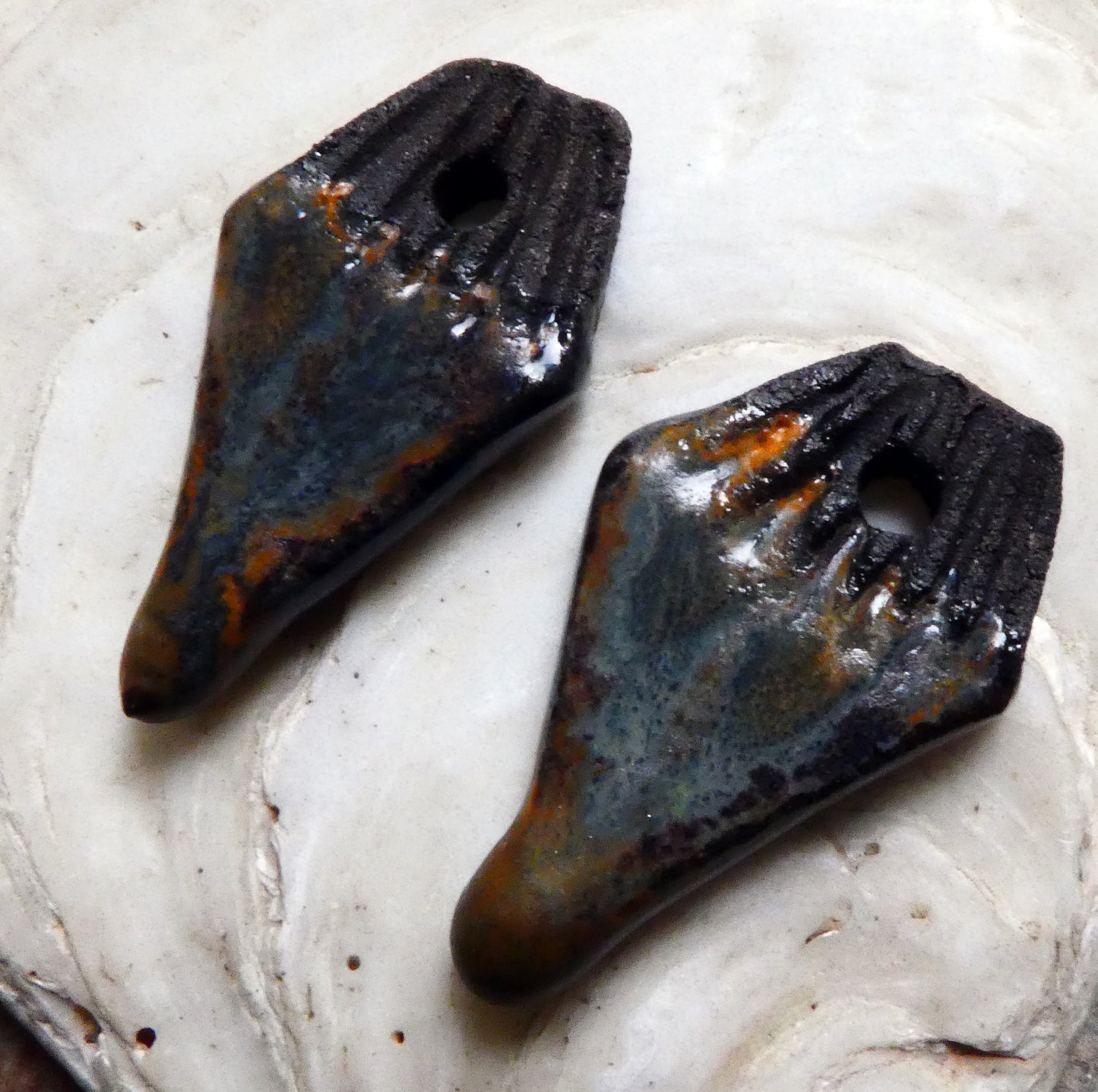 Ceramic Dark Dagger Earring Charms - Eternal Galaxy