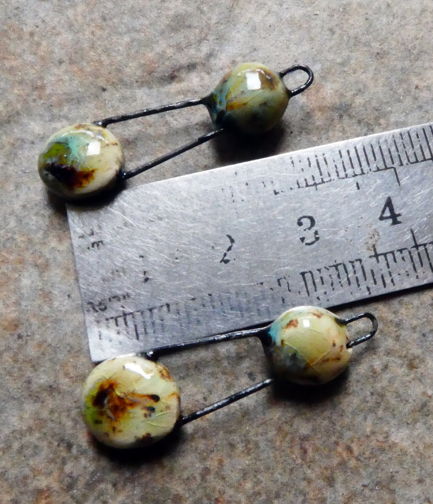 Ceramic Disc Sling Charms - Cappuccino Mint