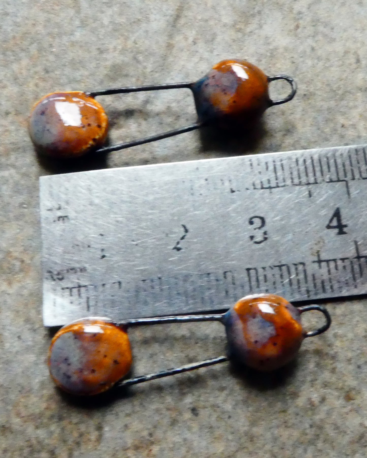 Ceramic Disc Sling Charms - Amber Ash