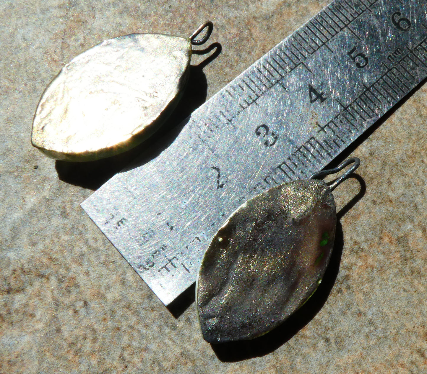 Ceramic Wire Embedded Charms - Seafoam