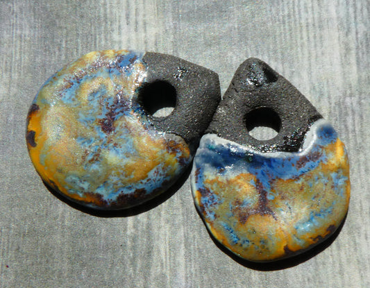 Ceramic Dark Slab Earring Charms - Outer Space