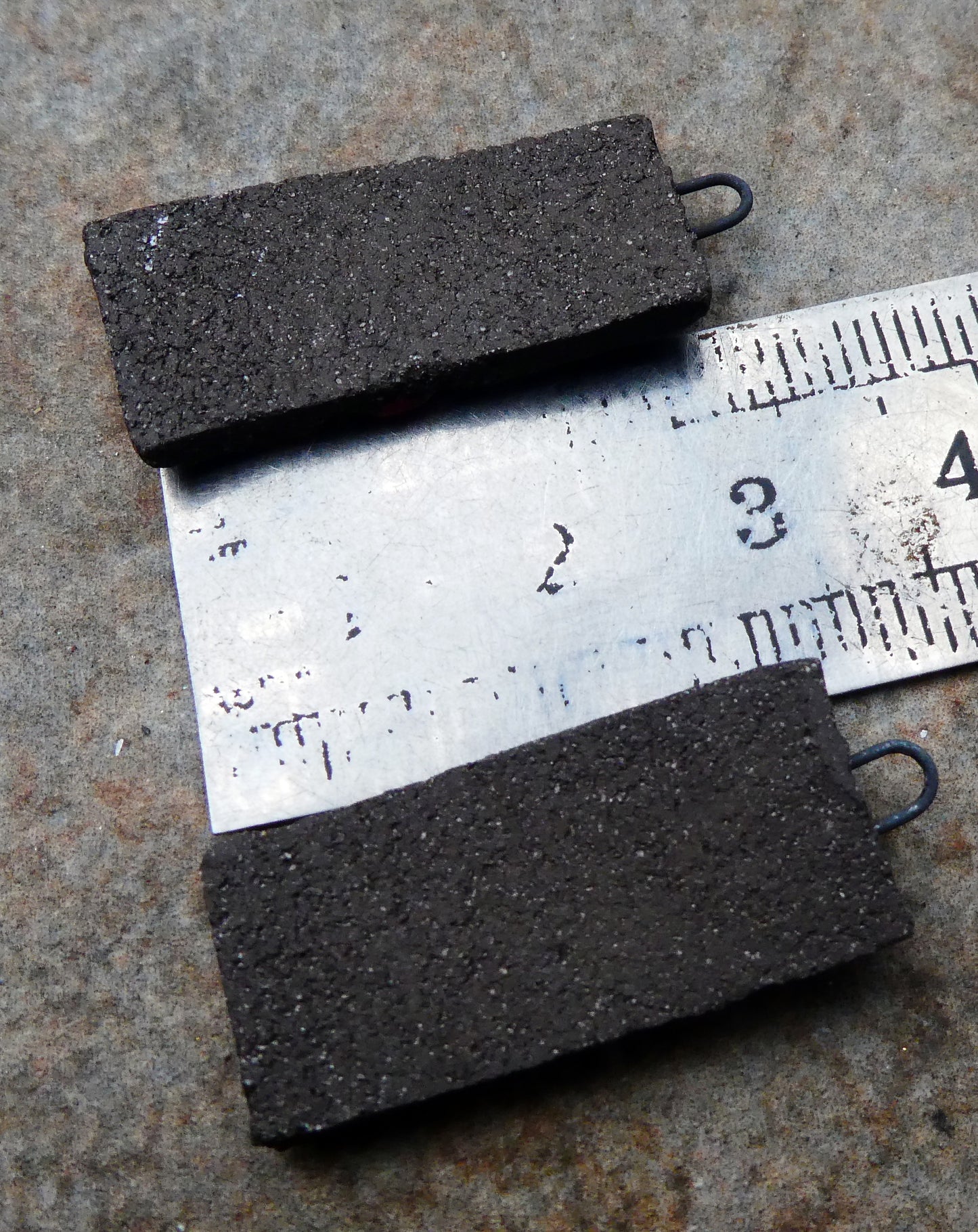 Ceramic Striped Tablet Charms #2