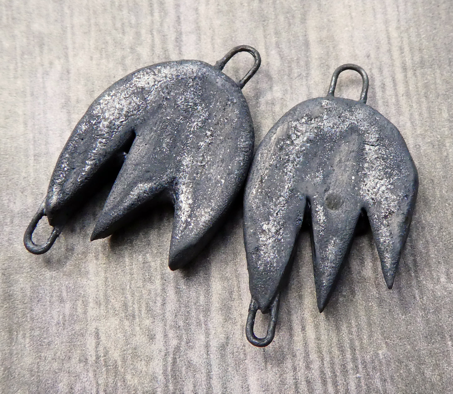 Ceramic Torn Curtain Earring Connectors - Steel