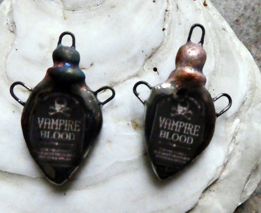 Ceramic Poison Bottle Earring Connectors #1