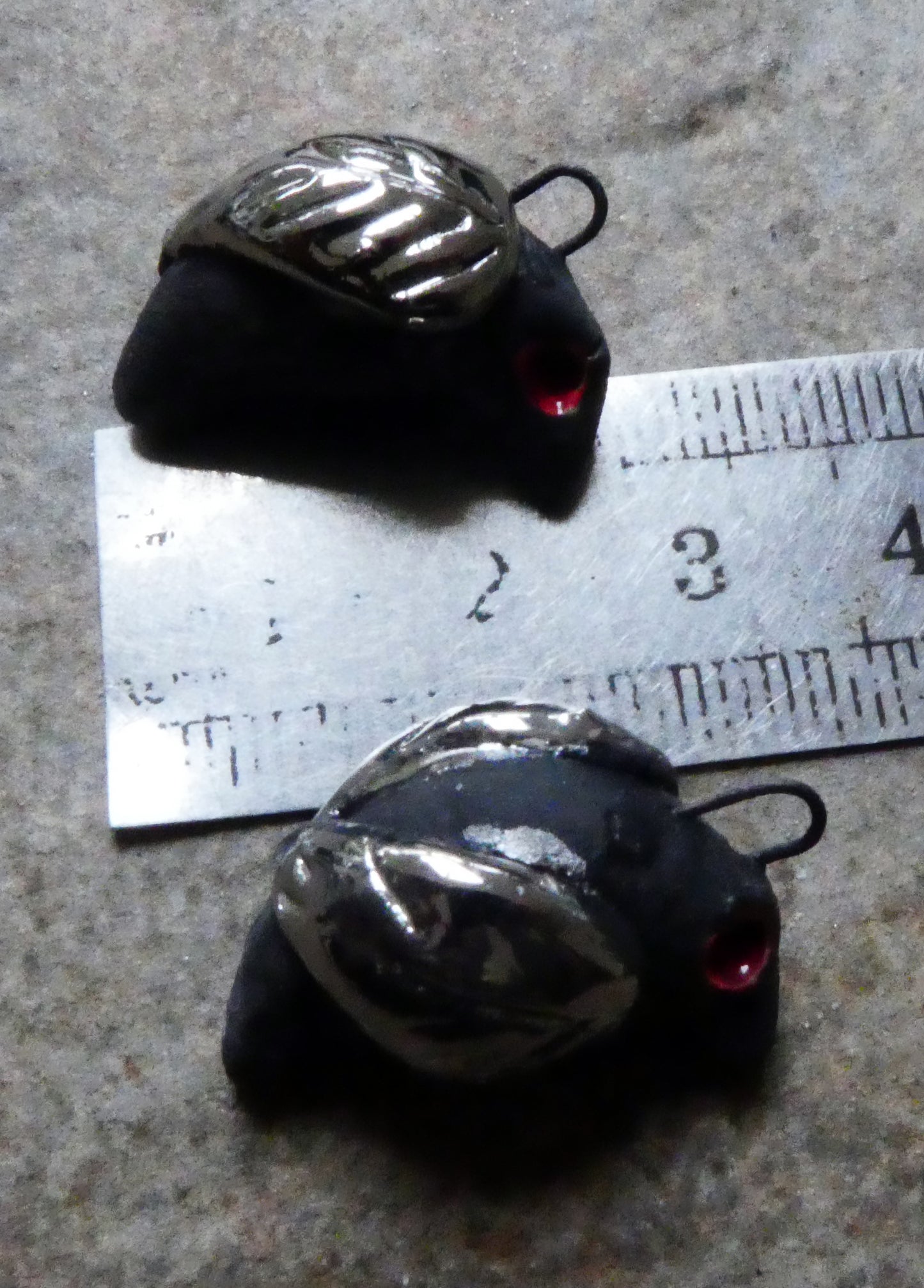 Ceramic Red Eyed Ravens in the Moonlight