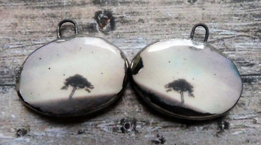 Ceramic Misty Moor Earring Charms - #1