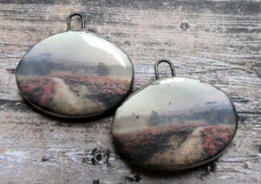 Ceramic Misty Moor Earring Charms - #3