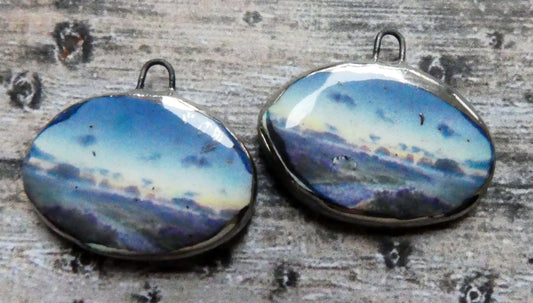 Ceramic Misty Moor Earring Charms - #9