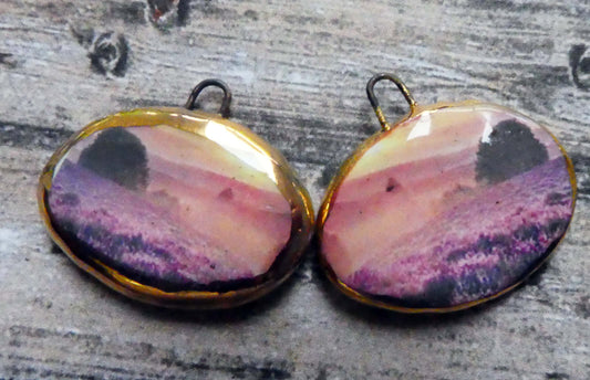 Ceramic Misty Moor Earring Charms - #11