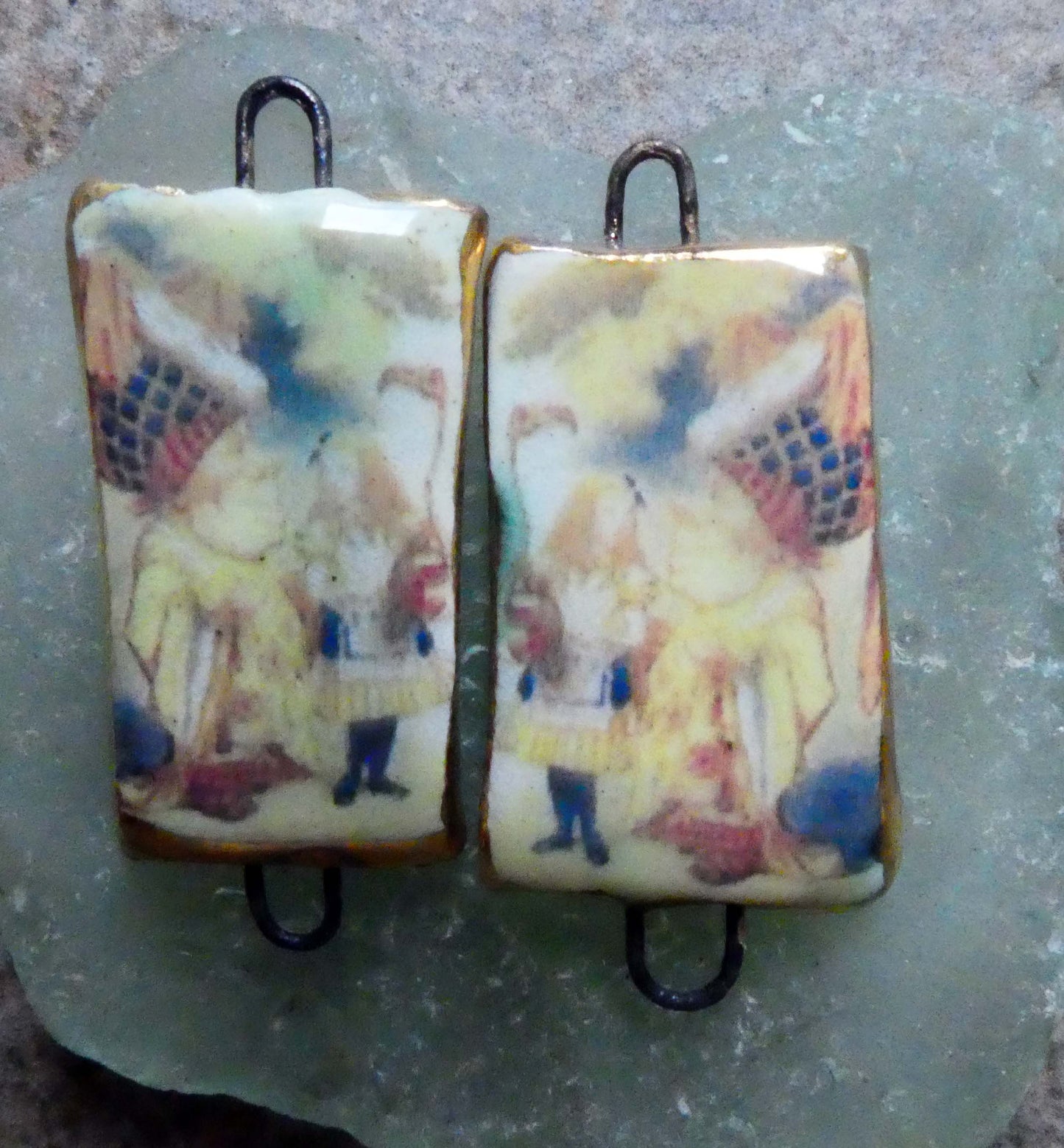 Ceramic Alice Earring Connectors - #2