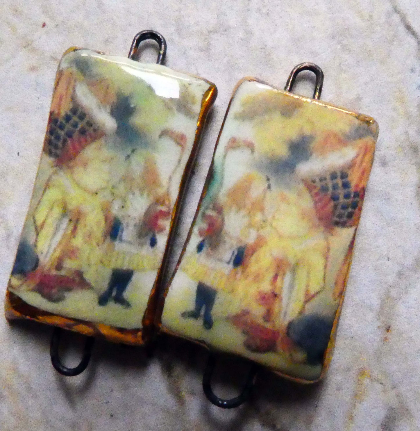 Ceramic Alice Earring Connectors - #2