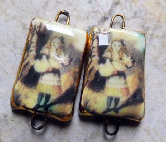 Ceramic Alice Earring Connectors - #4