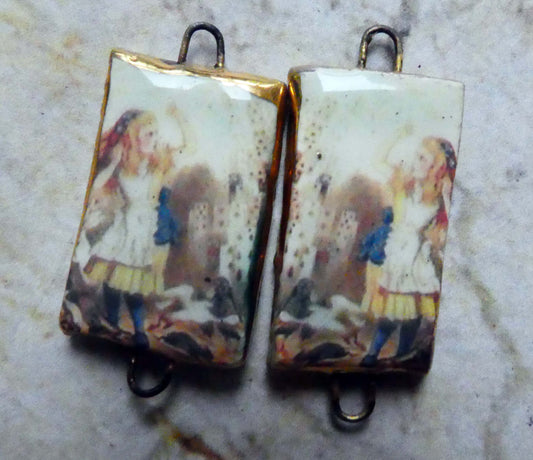 Ceramic Alice Earring Connectors - #7