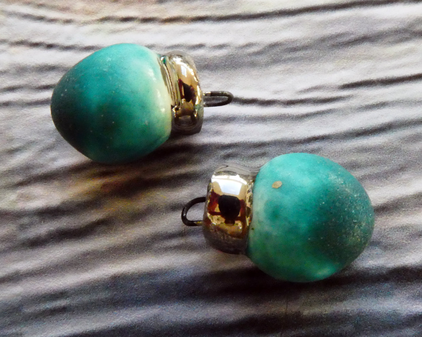 Ceramic Bauble Earring Charms -Antique Turquoise